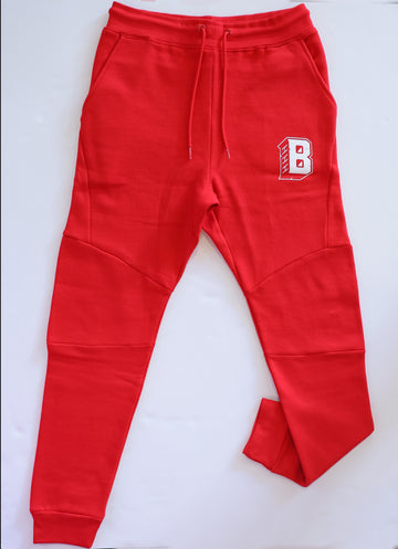 CLASSIC "B" BRICKHOUSE BOXING CLUB SWEATPANTS – RED
